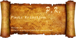 Pautz Krisztina névjegykártya